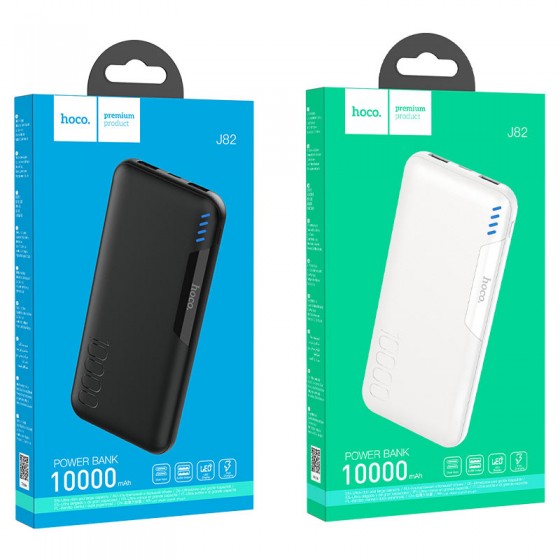 Bateria Portatil HOCO J82 10000mAh (Negro, Blanco)