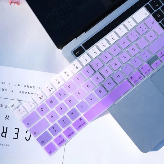 Protector Silicona para Teclado Macbook Morado (Varios...