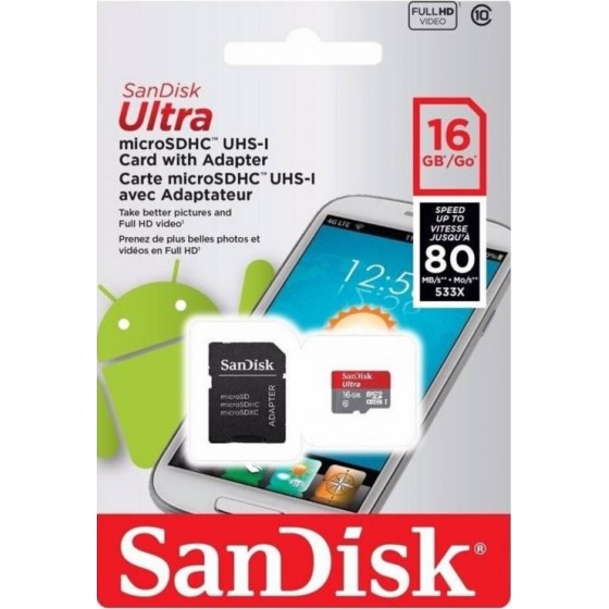 MicroSD Clase 10 Sandisk 16GB