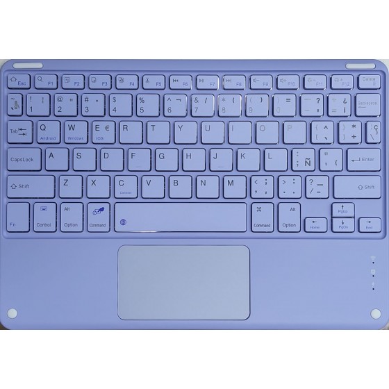 Teclado Bluetooth con Touchpad Morado (Ipad, PC,...