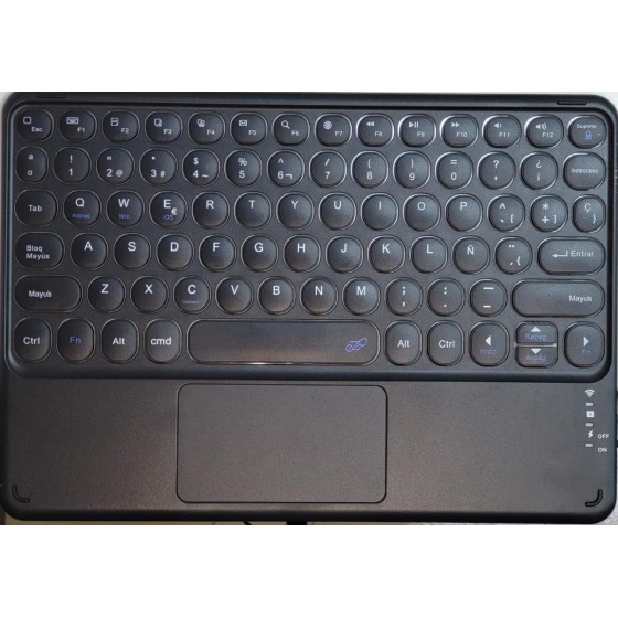 Teclado Bluetooth con Touchpad Negro (Ipad, PC, Smartphones)