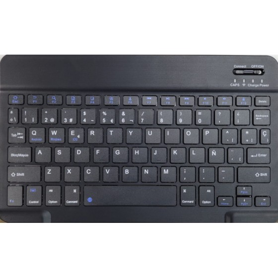 Teclado Bluetooth Negro 10" (Ipad, PC, Smartphones)