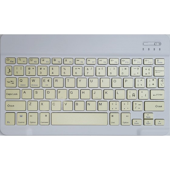 Teclado Bluetooth Amarillo 10" (Ipad, PC, Smartphones)