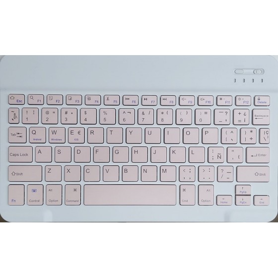 Teclado Bluetooth Rosado 10" (Ipad, PC, Smartphones)