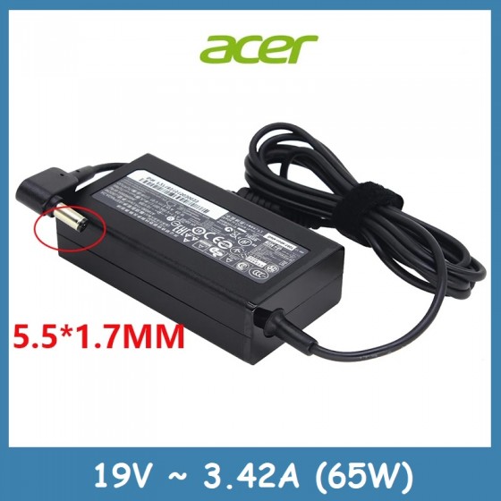 Cargador Notebook ACER 65W Punta Normal 1.7mm