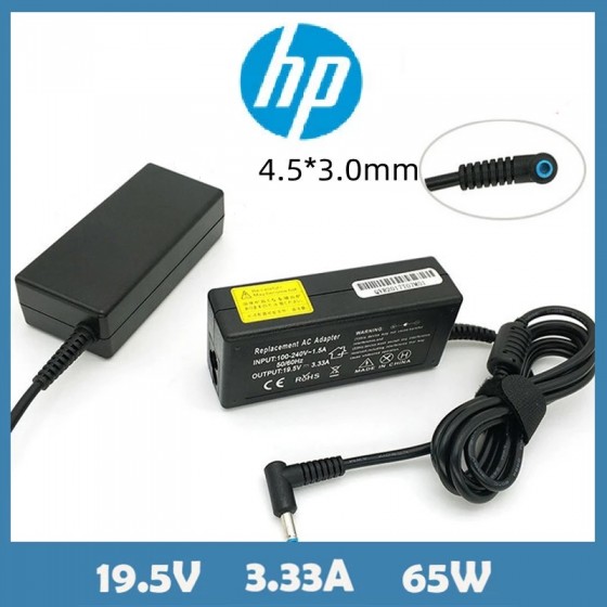 Cargador Notebook HP 65W Pin Azul 3.0mm