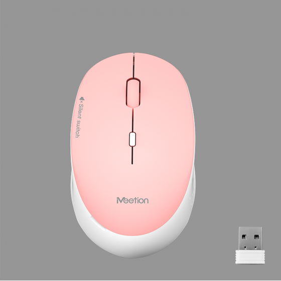 Mouse Inalambrico Meetion MT-R570 Rosado